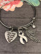 White Ribbon Memorial Bracelet / Sympathy Gift - Your Wings Were Ready - Rock Your Cause Jewelry