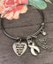 White Ribbon Memorial Bracelet / Sympathy Gift - Your Wings Were Ready - Rock Your Cause Jewelry