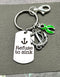 Green Ribbon Encouragement Keychain - Refuse to Sink - Rock Your Cause Jewelry