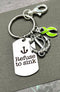 Lime Ribbon Encouragement Gift - Refuse to Sink Keychain - Rock Your Cause Jewelry