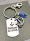 Periwinkle Ribbon Encouragement Keychain - Refuse Sink - Rock Your Cause Jewelry