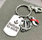 Red & White Ribbon Encouragement Keychain - Refuse to Sink - Rock Your Cause Jewelry