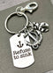 Zebra Ribbon Encouragement Keychain / Refuse to Sink - Rock Your Cause Jewelry