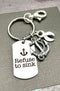 White Ribbon Encouragament Keychain - Refuse to Sink - Rock Your Cause Jewelry