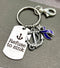 Violet Dark Purple Ribbon - Refuse to Sink Encouragement Keychain - Rock Your Cause Jewelry