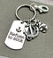 Zebra Ribbon Encouragement Keychain / Refuse to Sink - Rock Your Cause Jewelry