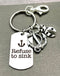 Zebra Ribbon Encouragement Keychain / Refuse to Sink - Rock Your Cause Jewelry