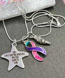 Pick Your Ribbon Necklace - You Can't Stop Waves, But You Can Learn To Surf - Rock Your Cause Jewelry