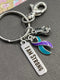 Pick Your Ribbon Keychain - I am Strong / Boxing Glove Fighter - Rock Your Cause Jewelry