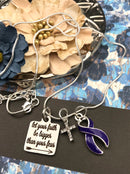 Pick Your Ribbon Necklace - Let Your Faith be Bigger than Your Fear - Rock Your Cause Jewelry