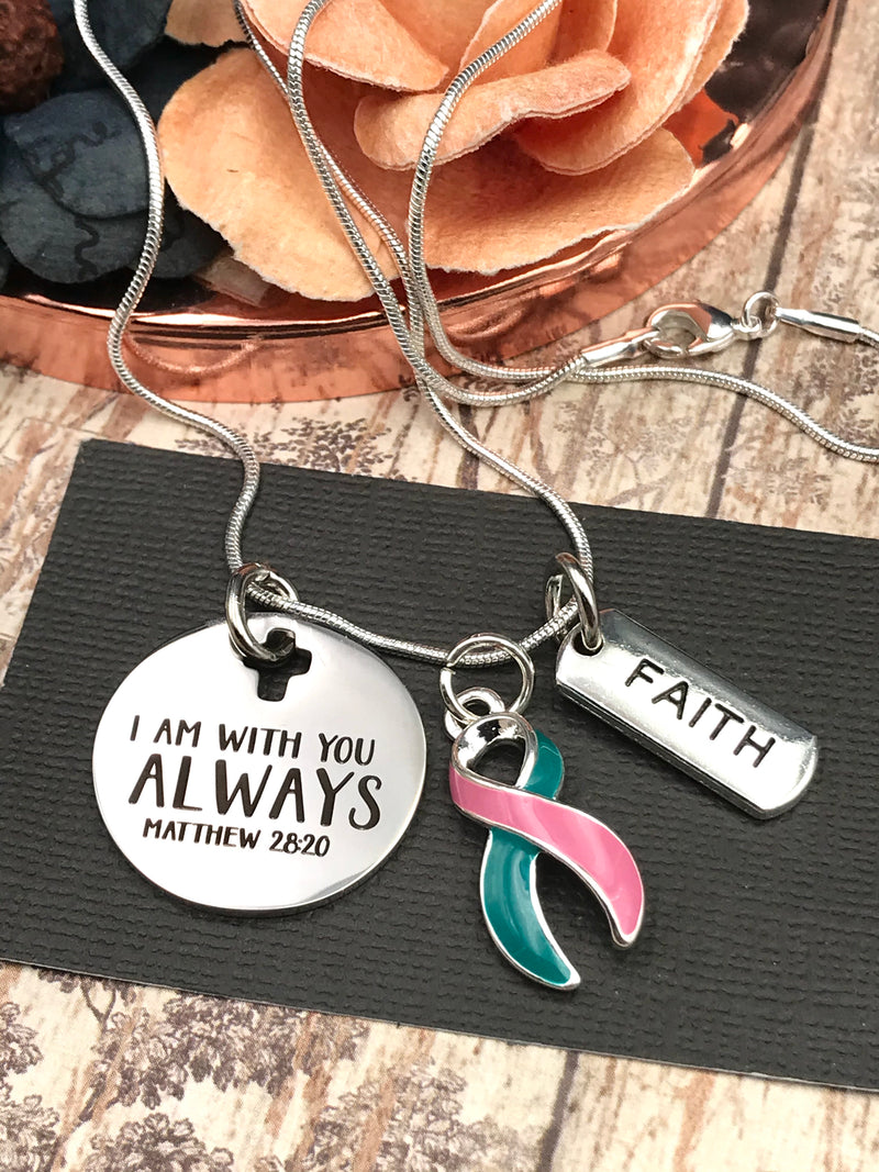 Pick Your Ribbon Necklace - I Am With You Always - Rock Your Cause Jewelry