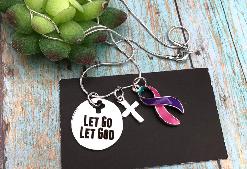 Pick Your Ribbon Necklace - Let Go, Let God - Rock Your Cause Jewelry