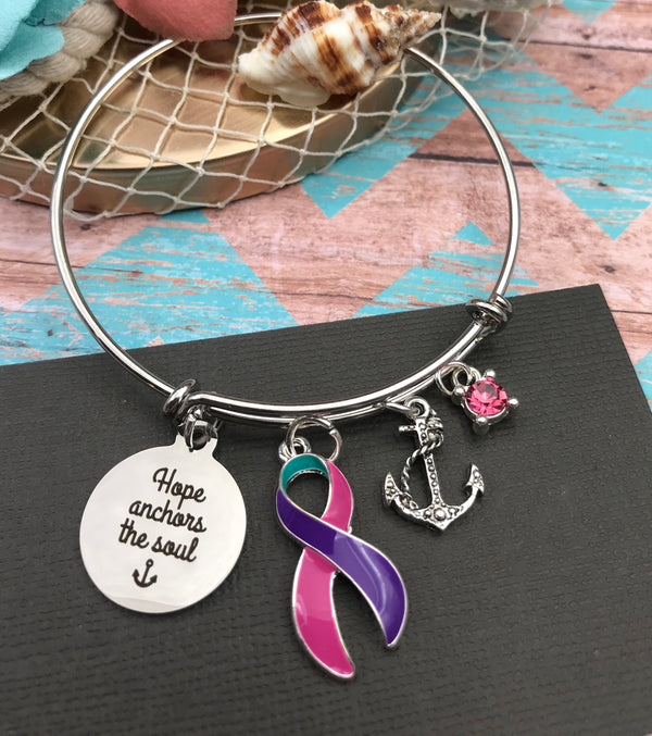 PIck Your Ribbon Bracelet - Hope Anchors the Soul - Rock Your Cause Jewelry