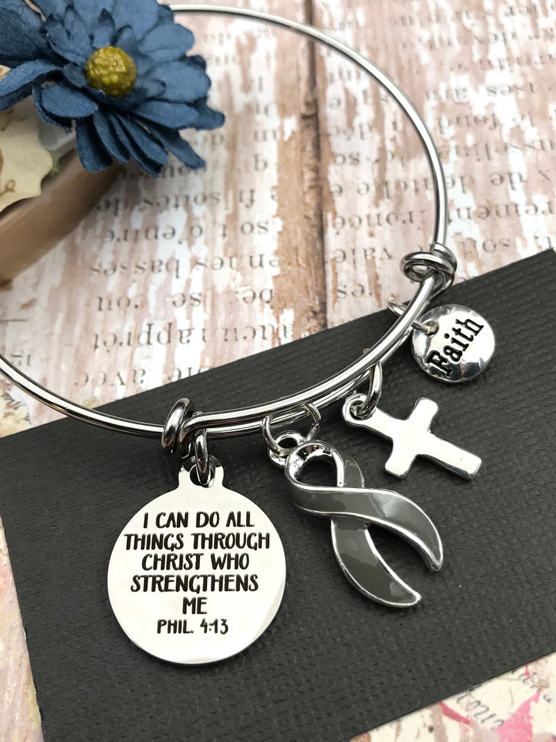 Pick Your Ribbon Bracelet - I Can Do All Through Christ Who Strengthens Me - Rock Your Cause Jewelry