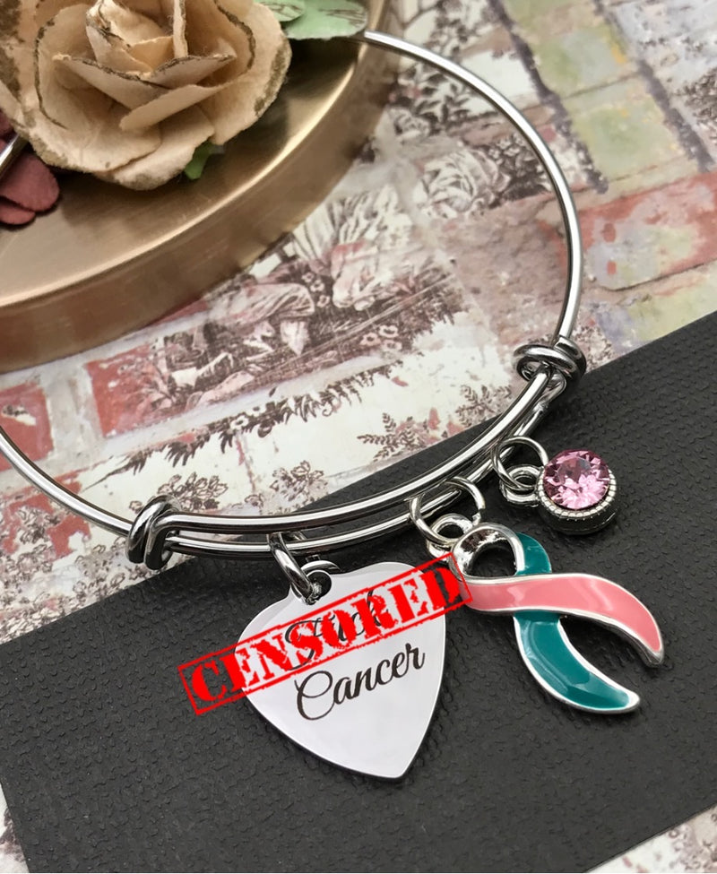 Pick Your Ribbon Bracelet - Fuc* Cancer Charm Bracelet - Rock Your Cause Jewelry