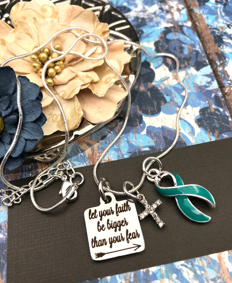 Pick Your Ribbon Necklace - Let Your Faith be Bigger than Your Fear - Rock Your Cause Jewelry