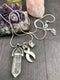 Pick Your Ribbon Necklace - Healing Clear Crystal Quartz Pendant - Rock Your Cause Jewelry