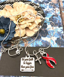 Pick Your Ribbon Necklace - Let Your Faith be Bigger than Your Fear - Rock Your Cause Jewelry