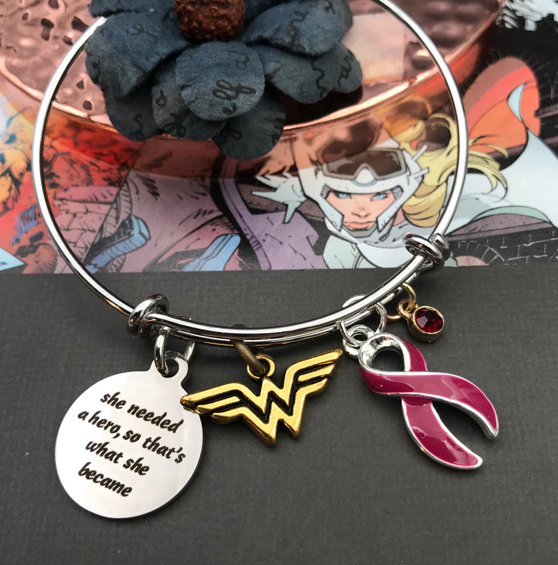 Pick Your Ribbon Bracelet - She Needed a Hero, So That's What She Became - Rock Your Cause Jewelry