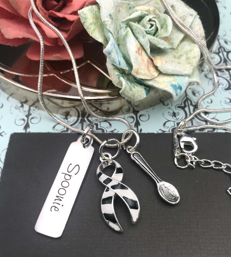 Pick Your Ribbon Necklace - Spoonie Necklace - Rock Your Cause Jewelry
