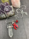 Pick Your Ribbon Necklace - Healing Clear Crystal Quartz Pendant - Rock Your Cause Jewelry